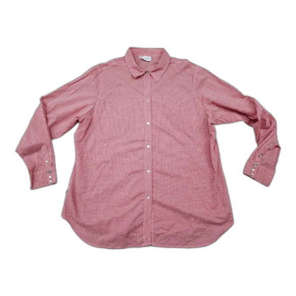 Other - Vintage Levi Strauss Co Men's Pearl Snap Red Plaid Western Shirt Size 40 / XL